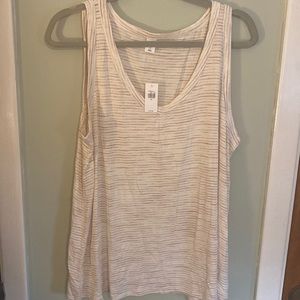 NWT Old Navy XL tank top cream and brown